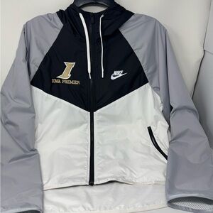 Nike Black, Gray, and White Hooded Jacket - Iowa Premier Softball